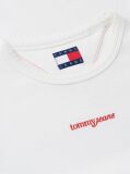Άσπρο T-Shirt Ribbed Με Λογότυπο Σε Στενή Γραμμή  Γυναίκες