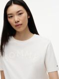 Άσπρο Άνετο Βαμβακερό T-Shirt  Γυναίκες