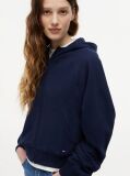 Blue Boxy Sueded Terry Zip-Thru Hoody  Women