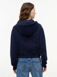 Blue Boxy Sueded Terry Zip-Thru Hoody  Women