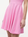 Pink Ribbed Fit And Flare Mini Polo Dress  Women