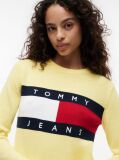 Yellow Tommy Flag Crew Neck Jumper  Women