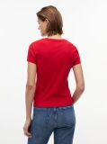 Κόκκινο T-Shirt Jersey Σε Στενή Γραμμή  Γυναίκες