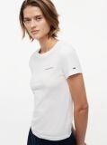 White Logo Slim Jersey T-Shirt  Women