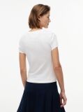 White Logo Slim Jersey T-Shirt  Women