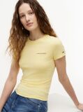 Yellow Logo Slim Jersey T-Shirt  Women