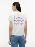 White Back Logo Graphic Crew Neck T-Shirt  Women