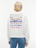 White Back Graphic Boxy Hoody  Women