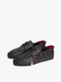 Black Archive Flag Stripe Leather Boat Shoes  Men