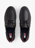 Black Archive Flag Stripe Leather Boat Shoes  Men