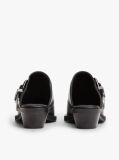 Black Archive Leather Cowboy Mules  Women