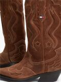 Brown Archive Suede Contrast Topstitch Cowboy Boots  Women