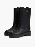 Black Leather Ankle Boots  Women
