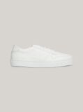Άσπρο Δερμάτινα Sneakers Με Cupsole Και Ανάγλυφο Λογότυπο  Άνδρες