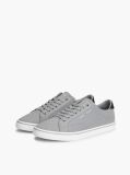 Grey Canvas Embossed Trainers  Men