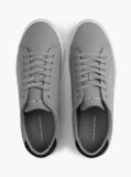 Grey Canvas Embossed Trainers  Men