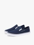 Blue Canvas Slip-On Trainers  Men