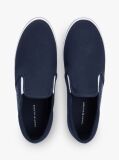 Blue Canvas Slip-On Trainers  Men