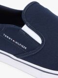 Blue Canvas Slip-On Trainers  Men