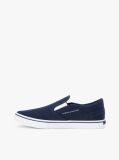 Blue Canvas Slip-On Trainers  Men