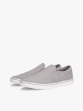 Grey Canvas Slip-On Trainers  Men