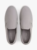 Grey Canvas Slip-On Trainers  Men