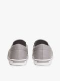 Grey Canvas Slip-On Trainers  Men