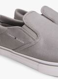 Grey Canvas Slip-On Trainers  Men