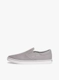 Grey Canvas Slip-On Trainers  Men