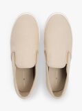 Beige Canvas Slip-On Trainers  Men