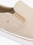 Beige Canvas Slip-On Trainers  Men