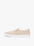 Beige Canvas Slip-On Trainers  Men