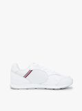 White Signature Tape Trainers With Leather  Men