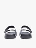 Black Lightweight Pin Buckle Serrated Pool Slides  Men