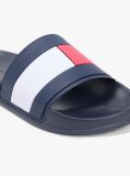 Μπλε Slides Με Branded Λουράκι  Άνδρες