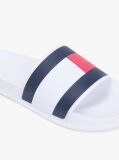Άσπρο Slides Με Branded Λουράκι  Άνδρες
