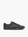 Black Signature Midsole Lace-Up Trainers With Leather  Men