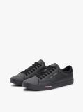 Black Signature Midsole Lace-Up Trainers With Leather  Men