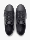 Black Signature Midsole Lace-Up Trainers With Leather  Men