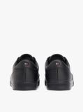 Black Signature Midsole Lace-Up Trainers With Leather  Men