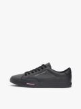 Black Signature Midsole Lace-Up Trainers With Leather  Men