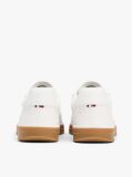 White Luxe Metallic Logo Leather Trainers  Men