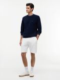 White Luxe Metallic Logo Leather Trainers  Men