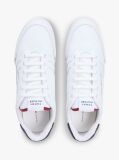 Άσπρο Δερμάτινα Sneakers Με Αντίθεση Πίσω  Άνδρες