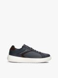 Blue Leather Cupsole Trainers  Men