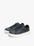 Blue Leather Cupsole Trainers  Men