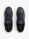 Blue Leather Cupsole Trainers  Men