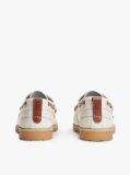 White Leather Braided Boat Shoes  Men