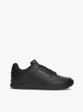 Black Logo Lightweight Trainers With Leather  Men