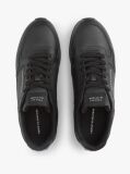 Black Logo Lightweight Trainers With Leather  Men